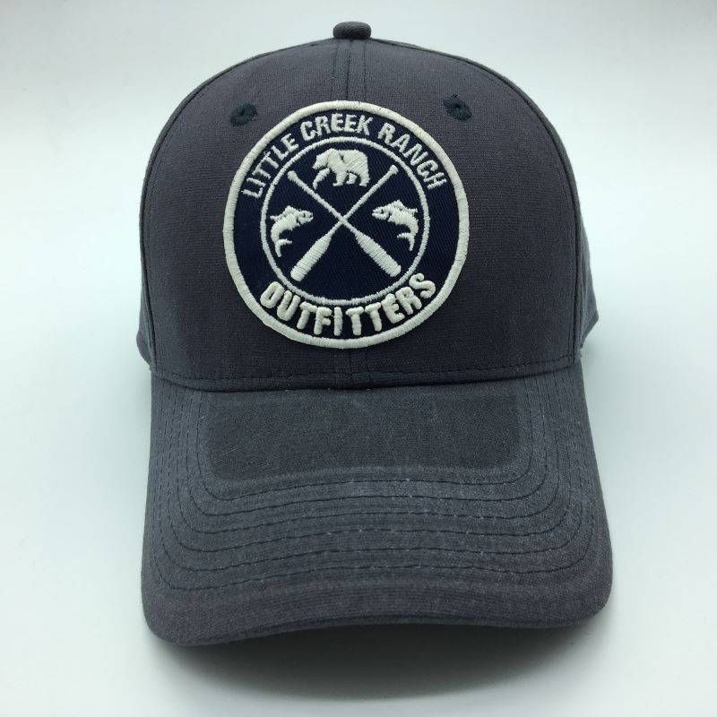 black canvas baseball cap for sports